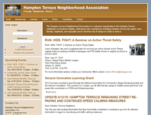 Tablet Screenshot of hamptonterraceneighborhoodassociation.com